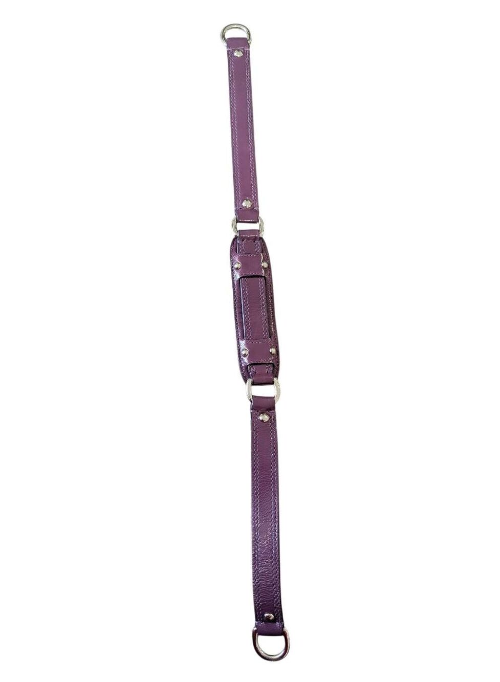 Coach Ashley / Madison Purple leather replacement bag strap 21" silver hardware